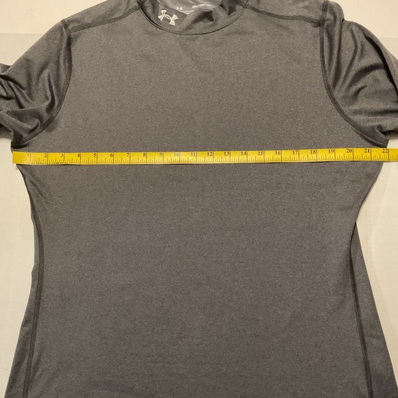 Under Armour Men’s Fitted ColdGear Mock T-shirt Gray Long Sleeve - Picture 4 of 9